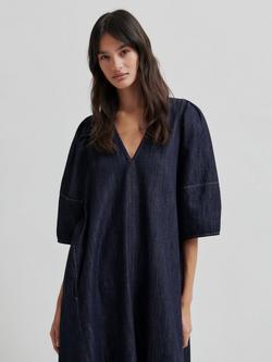 Second Female Dera Denim Midi Dress, Dark Blue - view 2, Dark Blue