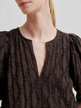 Second Female Nela Burnout Midi Dress, Brown