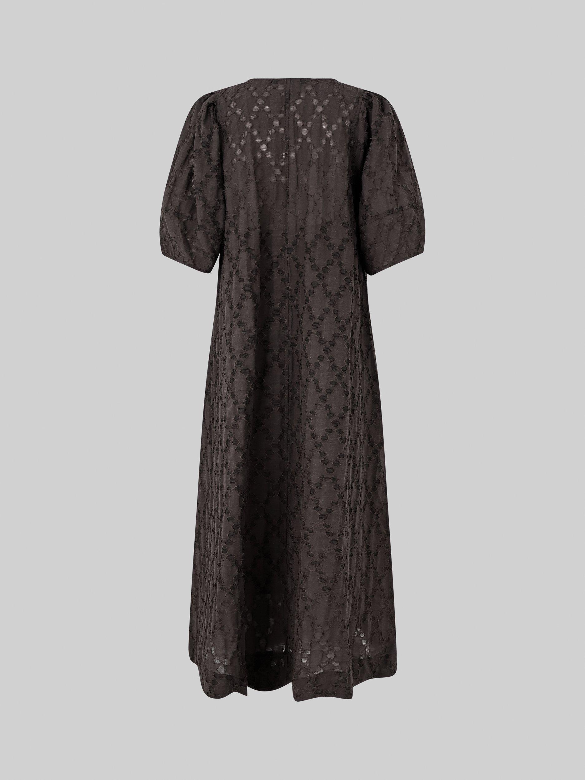 Product image 7 of 7, which shows Second Female Nela Burnout Midi Dress, Brown, XS