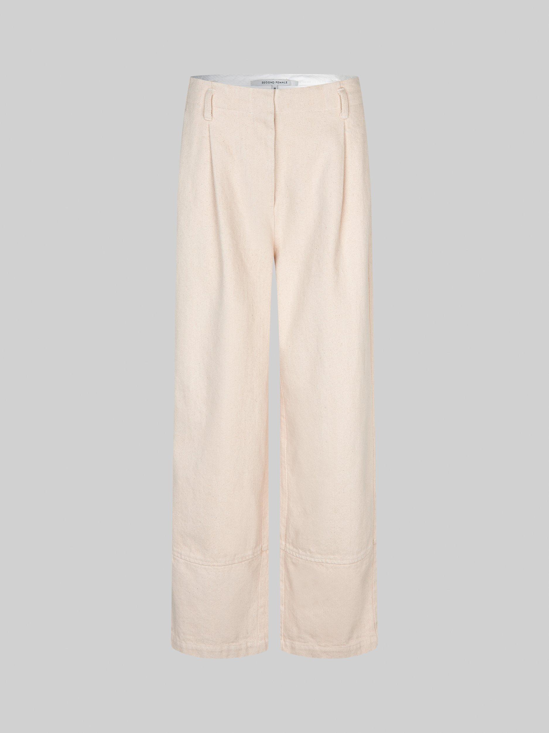 Product image 6 of 7, which shows Second Female Nana Baggy Trousers, Cream, XS