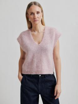 Second Female Camryn Wool Rich Knit Vest Top, Pink, Pink
