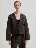 Second Female Norma Embroidered Boxy Fit Jacket, Brown