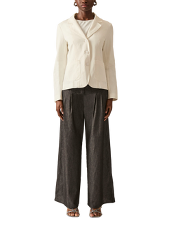 James Lakeland Cotton Denim Blazer, White