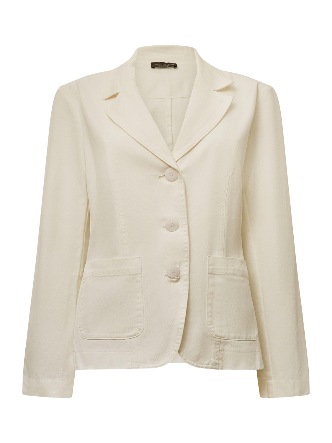 Product image 6 of 6, which shows James Lakeland Cotton Denim Blazer, White, 8