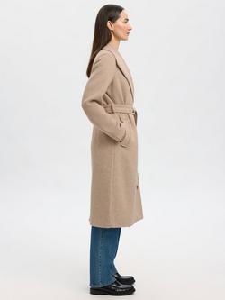 Selected Rosa Wool Blend Coat, Sand - view 2, Sand