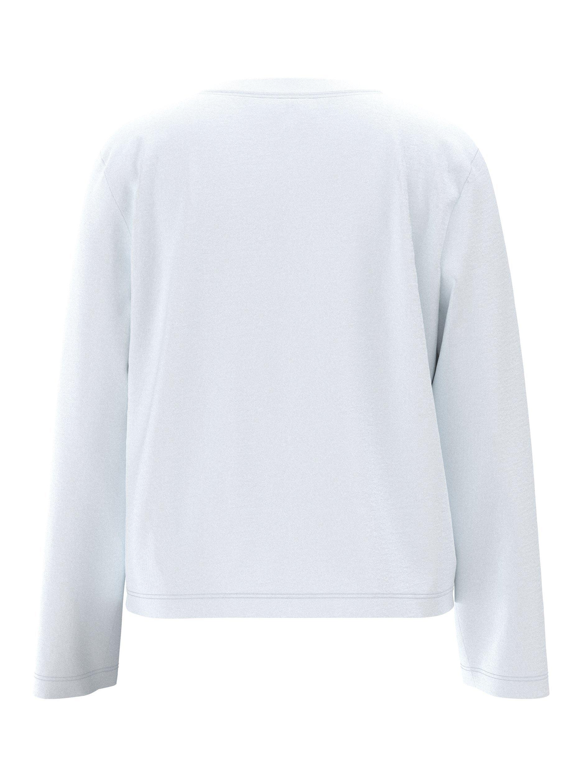 Product image 8 of 8, which shows Selected Essential Long Sleeve Boxy Top, White, XS