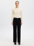 Selected Signe Boat Neck Knit Top, Cream