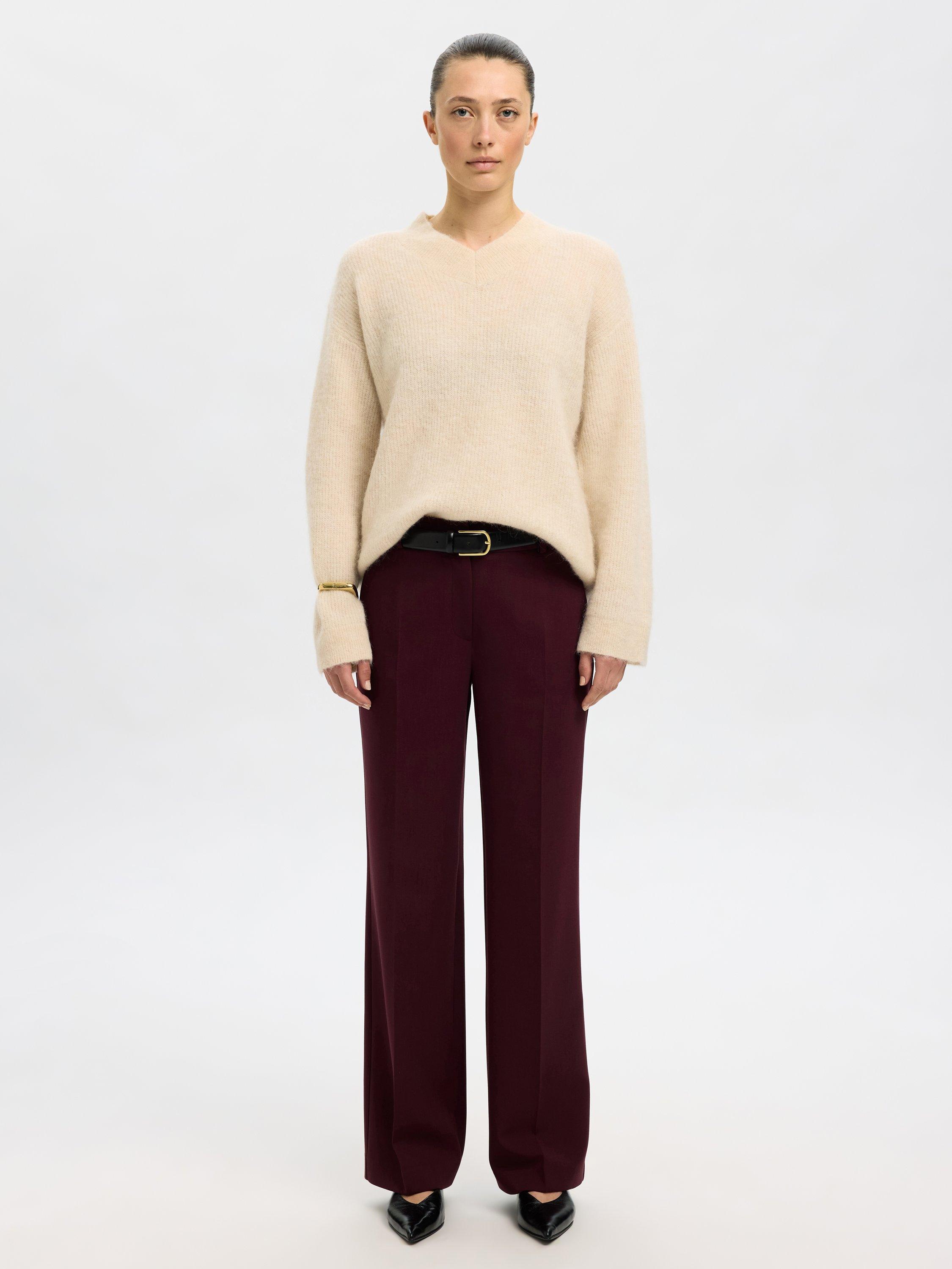 Product image 3 of 6, which shows Selected Sia Wool Blend Jumper, Cream, XS