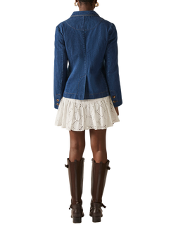 James Lakeland Cotton Denim Blazer - view 2, Blue