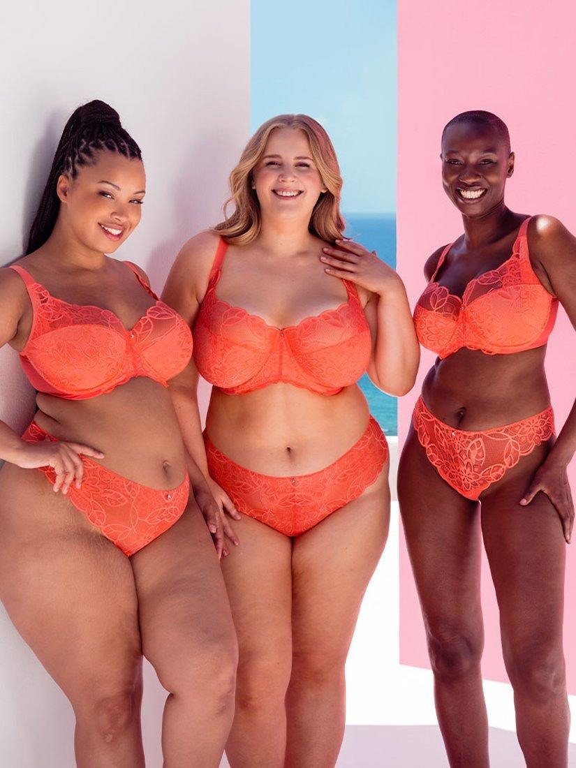 Product image 7 of 11, which shows Curvy Kate Lovelace Underwired Balcony Bra, Coral, 30E