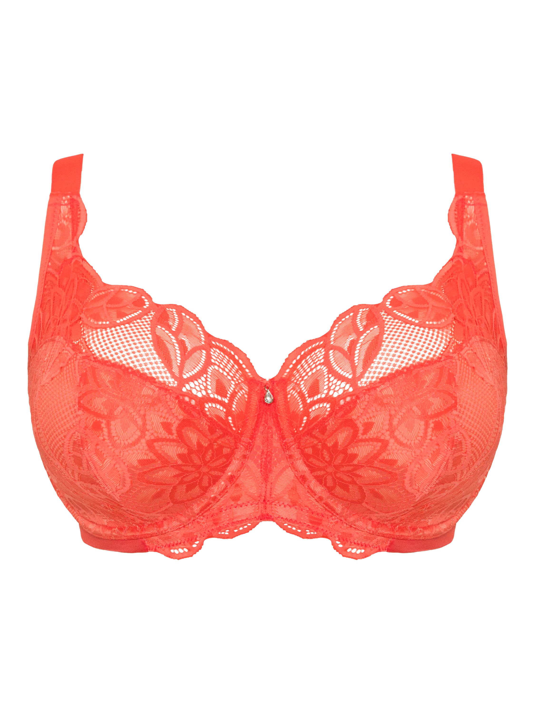 Product image 10 of 11, which shows Curvy Kate Lovelace Underwired Balcony Bra, Coral, 30E