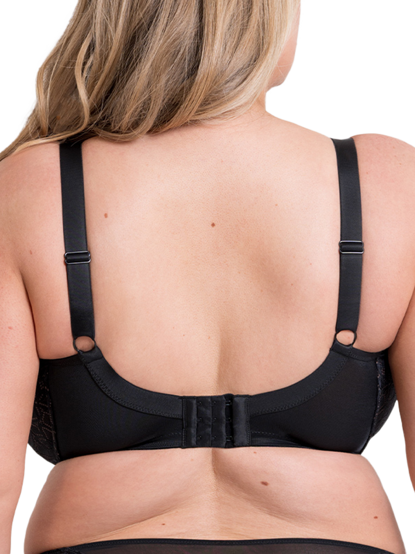 Product image 2 of 8, which shows Curvy Kate Lovelace Underwired Balcony Bra, Black/Taupe, 30E