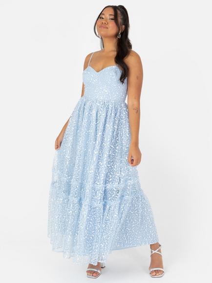 Maya Deluxe Sequin Cami Midaxi, Blue, Blue