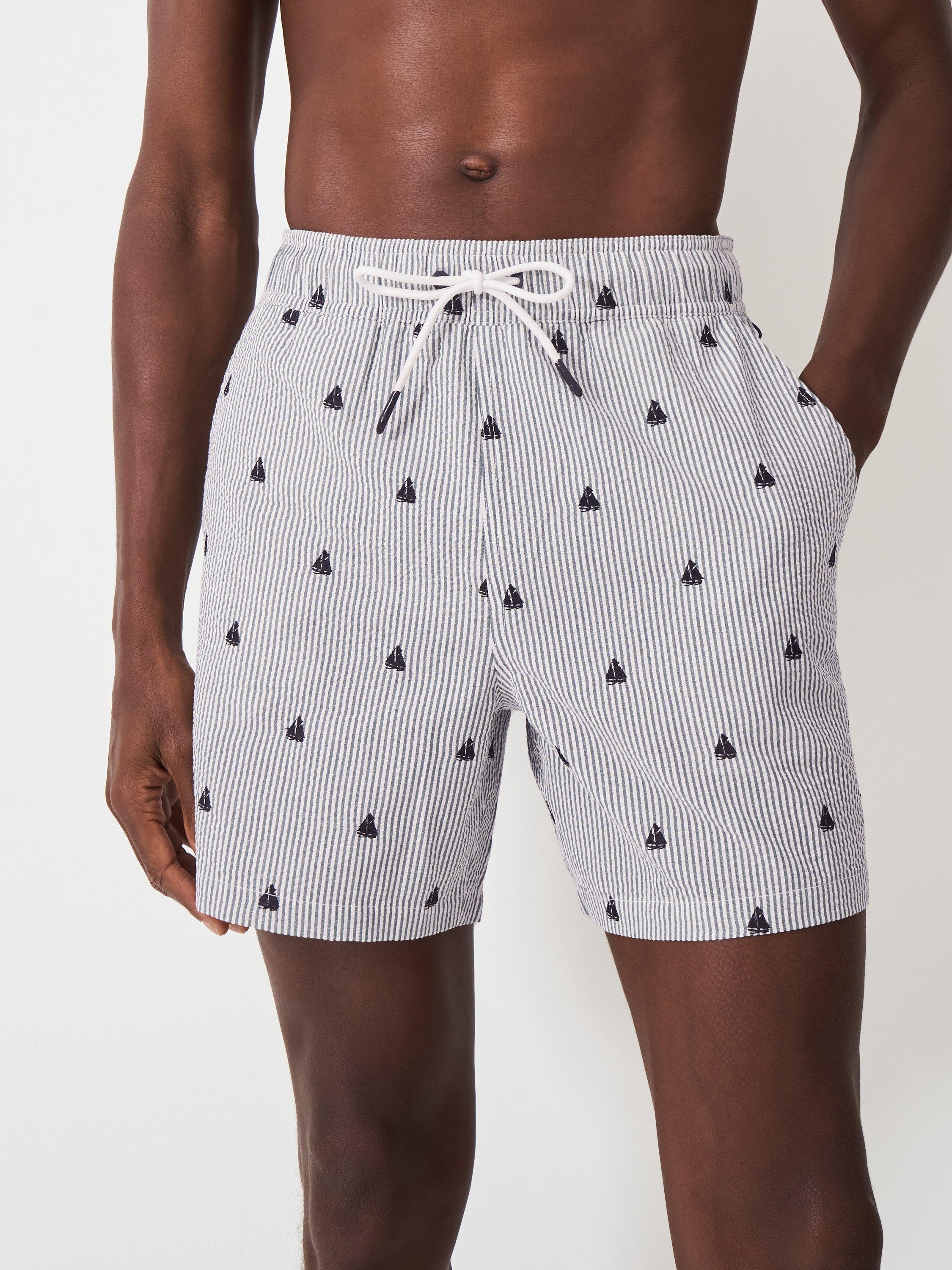 Product image 1 of 5, which shows Crew Clothing Stripe Swim Shorts, Multi, L