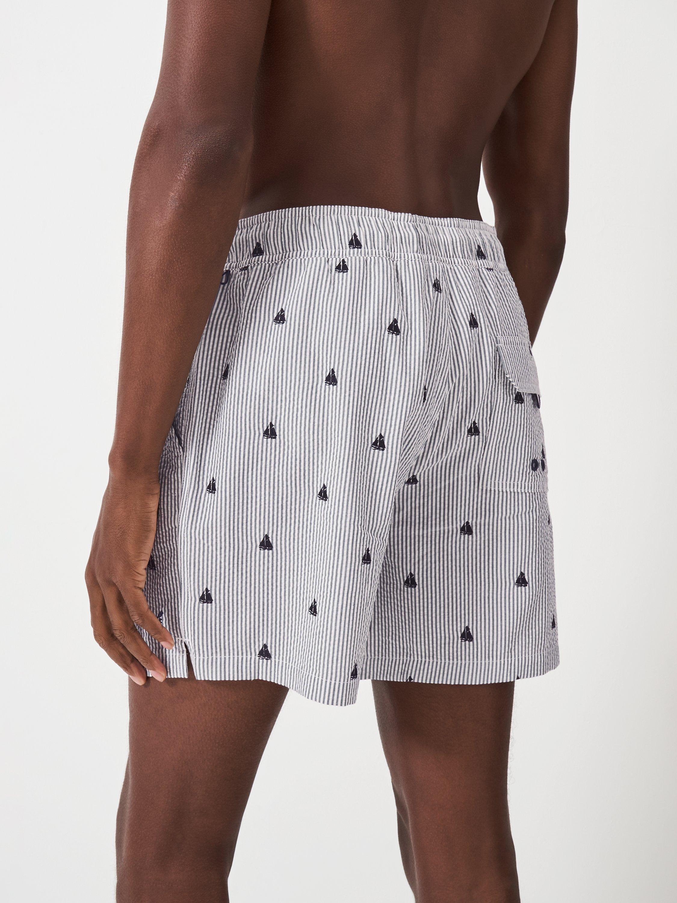 Product image 2 of 5, which shows Crew Clothing Stripe Swim Shorts, Multi, L