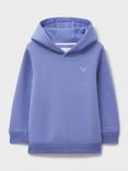 Crew Clothing Kids' Cotton Blend Hoodie, Mid Blue