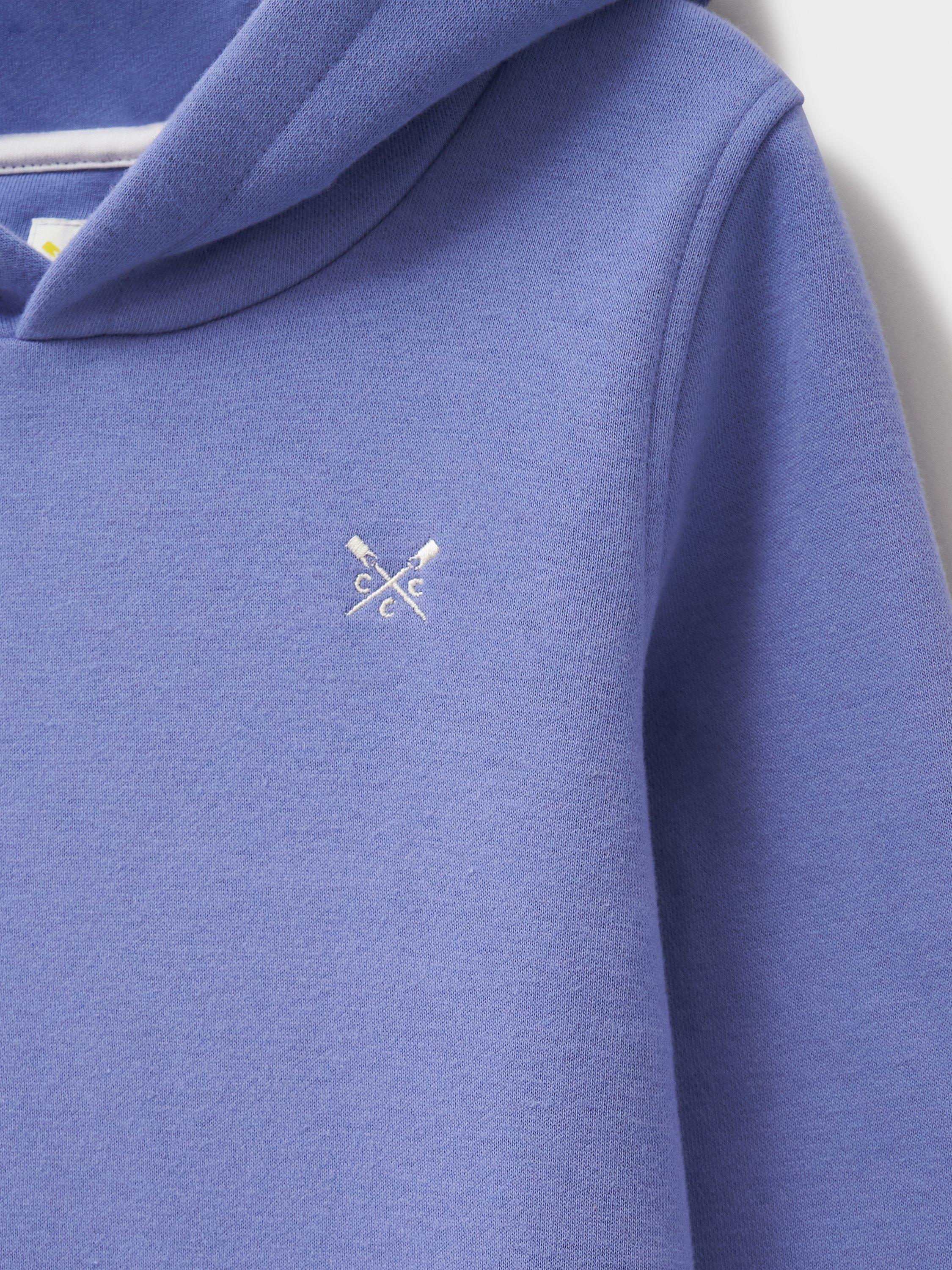 Product image 4 of 4, which shows Crew Clothing Kids' Cotton Blend Hoodie, Mid Blue, 8-9 years