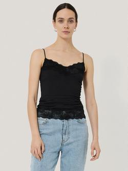 Jigsaw Lace Trim Camisole, Black
