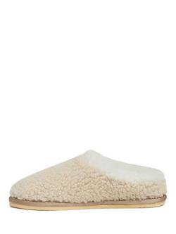 Celtic & Co. Teddy Sheepskin Clog Slippers, Ecru - view 2, Ecru