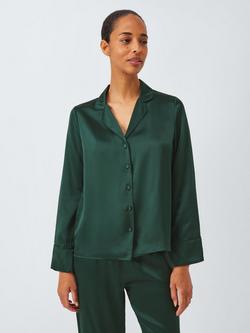 John Lewis Piped Silk Pyjama Set, Scarab