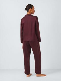 John Lewis Piped Silk Pyjama Set - view 2, Fig
