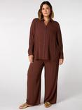Live Unlimited Curve Crinkle Shirt, Brown