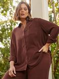 Live Unlimited Curve Crinkle Shirt, Brown
