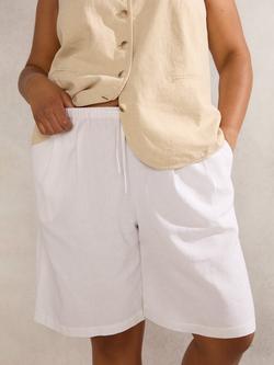 Live Unlimited Curve Linen Blend Shorts - view 2, White