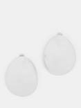 HUSH Chunky Pebble Post Earrings, Silver