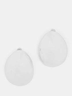 HUSH Chunky Pebble Post Earrings, Silver