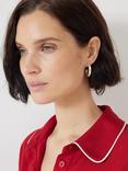 HUSH Chubby Post Hoop Earrings, Silver