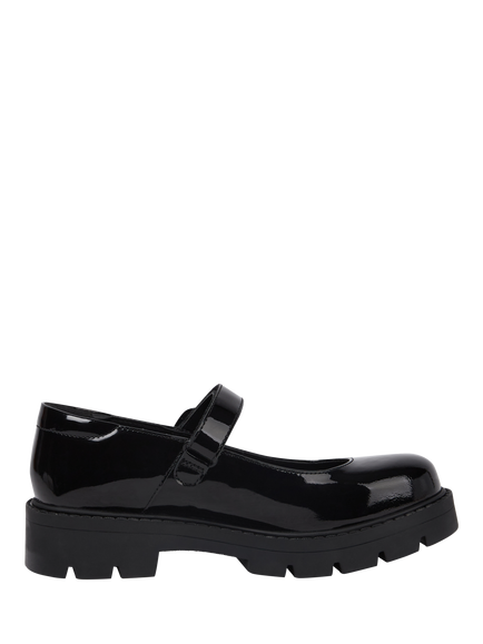 Kickers Kids' Kori Leather Mary Jane Shoes, Black Patent, Black Patent