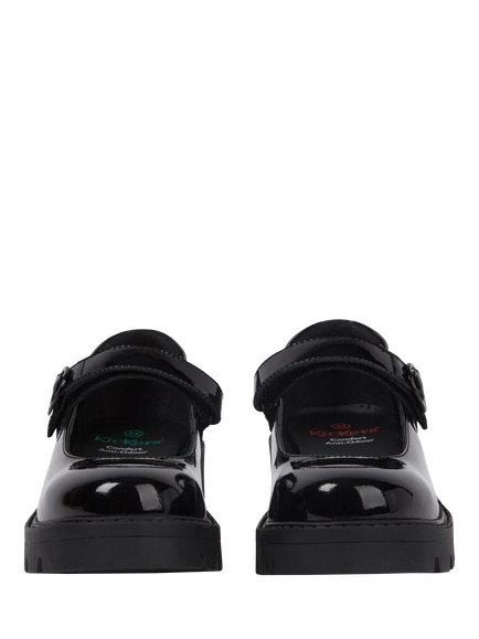 Kickers Kids' Kori Leather Mary Jane Shoes, Black Patent - view 2, Black Patent