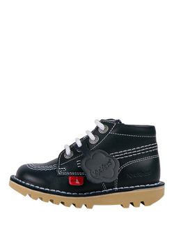 Kickers Kids' Leather Kick Hi Lace Up Boots - view 2, Navy