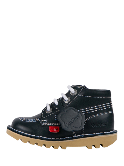 Kickers Kids' Leather Kick Hi Lace Up Boots - view 2, Navy