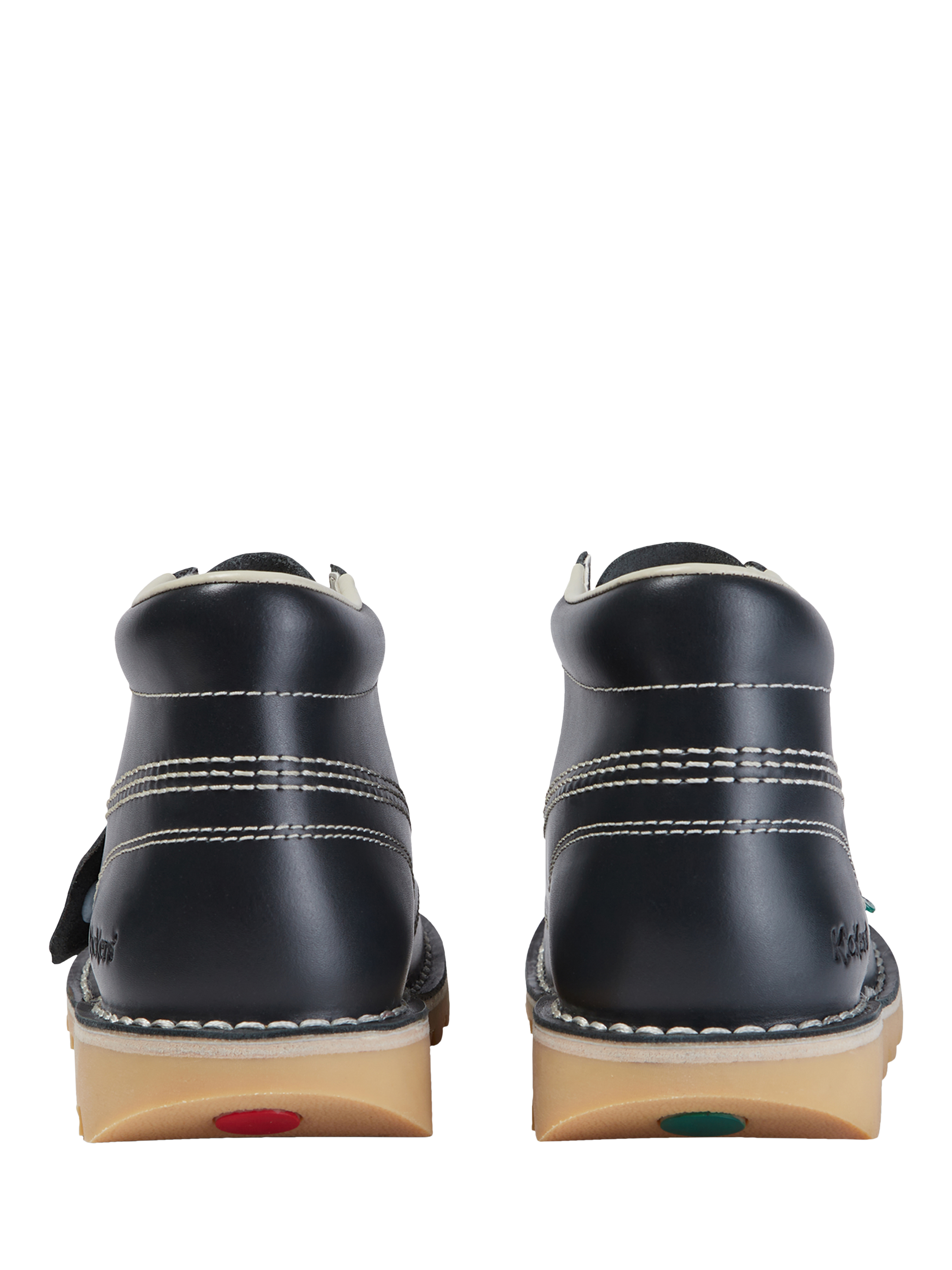 Product image 3 of 5, which shows Kickers Kids' Leather Kick Hi Lace Up Boots , Navy, EU36