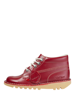 Kickers Kids' Leather Kick Hi Lace Up Boots - view 2, Red