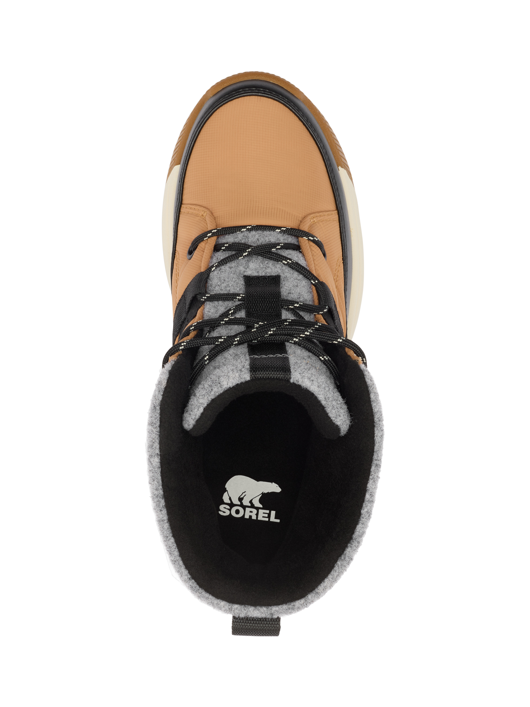 Product image 3 of 4, which shows SOREL Whitney III Flat Lace-Up Microfleece Ankle Boots, Brown/Multi, 4