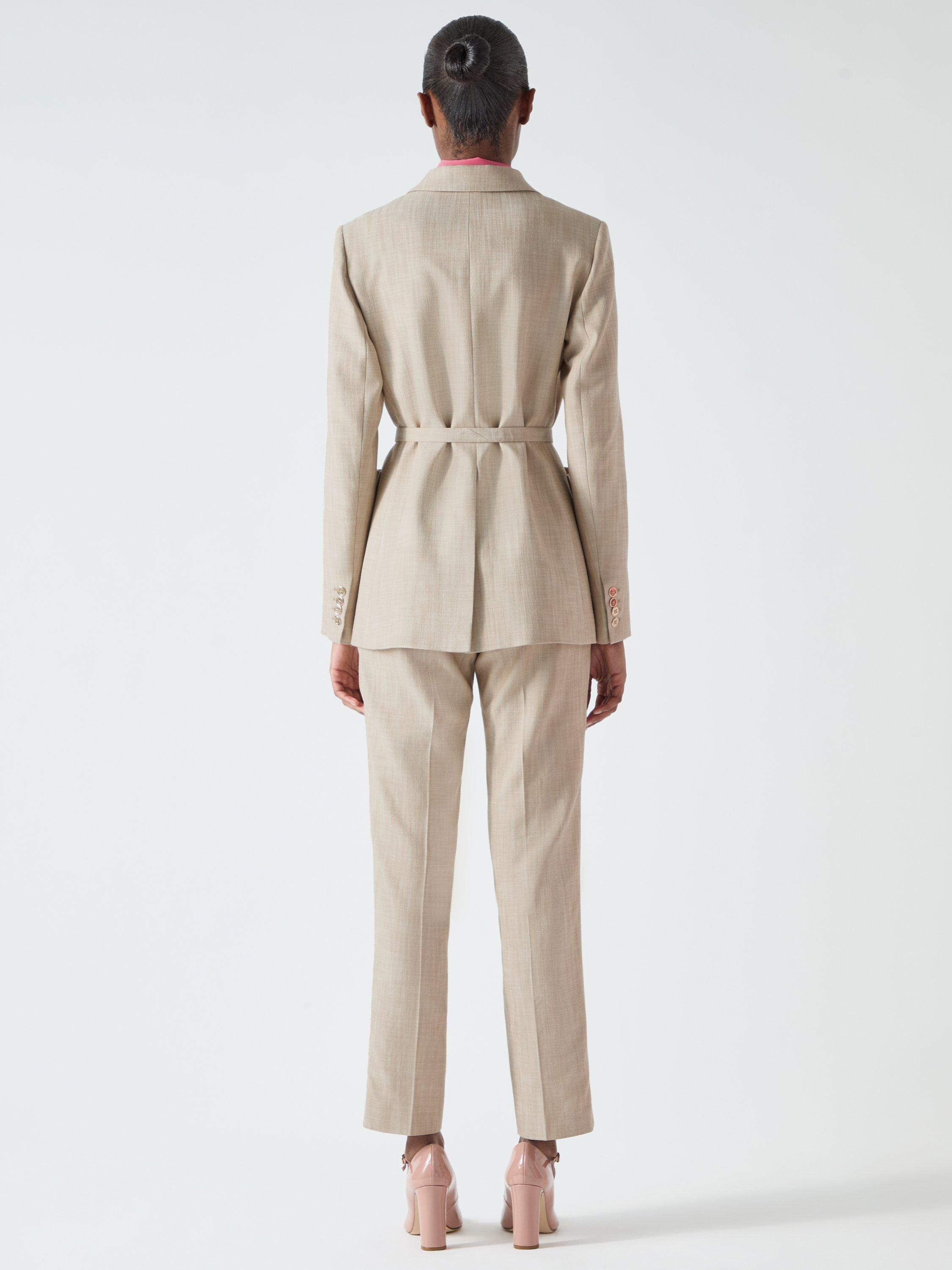 Product image 3 of 4, which shows L.K.Bennett Amelia Tie Waist Jacket, Beige, 10