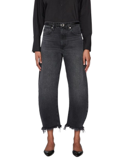 FRAME The Bubble Cropped Jeans, Black