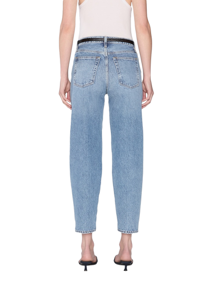 FRAME The Candle Barrel Leg Jeans, Light Blue - view 2, Light Blue