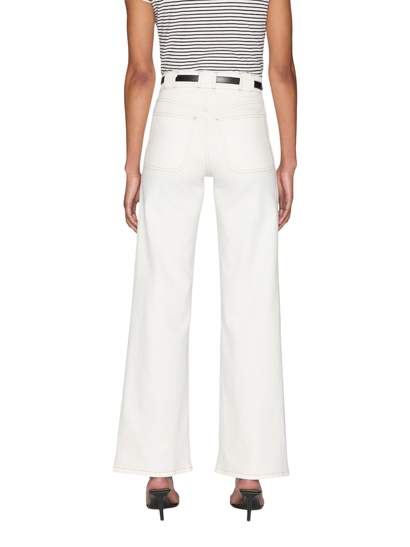 Product image 2 of 7, which shows FRAME The Modern Wide Leg Jeans, White, 24
