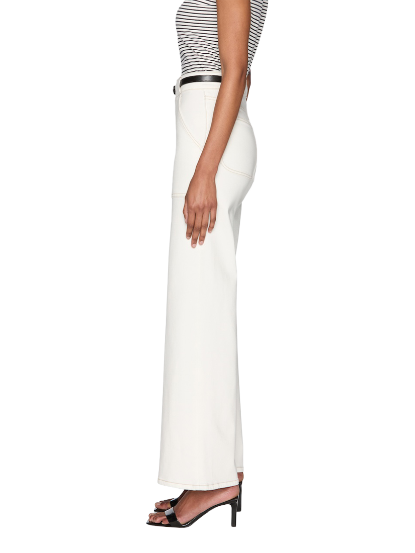 Product image 3 of 7, which shows FRAME The Modern Wide Leg Jeans, White, 24