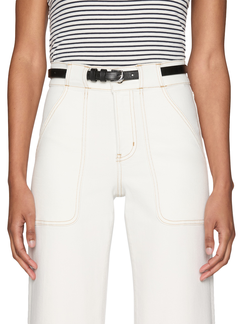 Product image 4 of 7, which shows FRAME The Modern Wide Leg Jeans, White, 24
