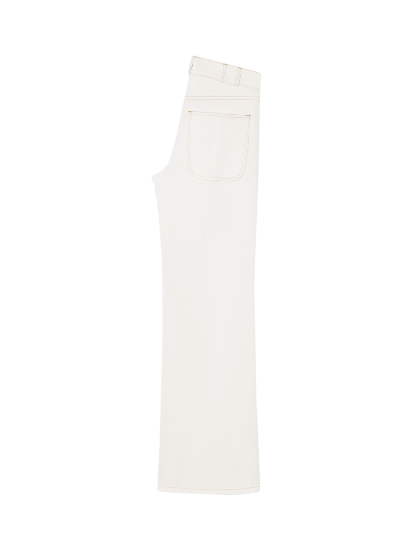 Product image 6 of 7, which shows FRAME The Modern Wide Leg Jeans, White, 24