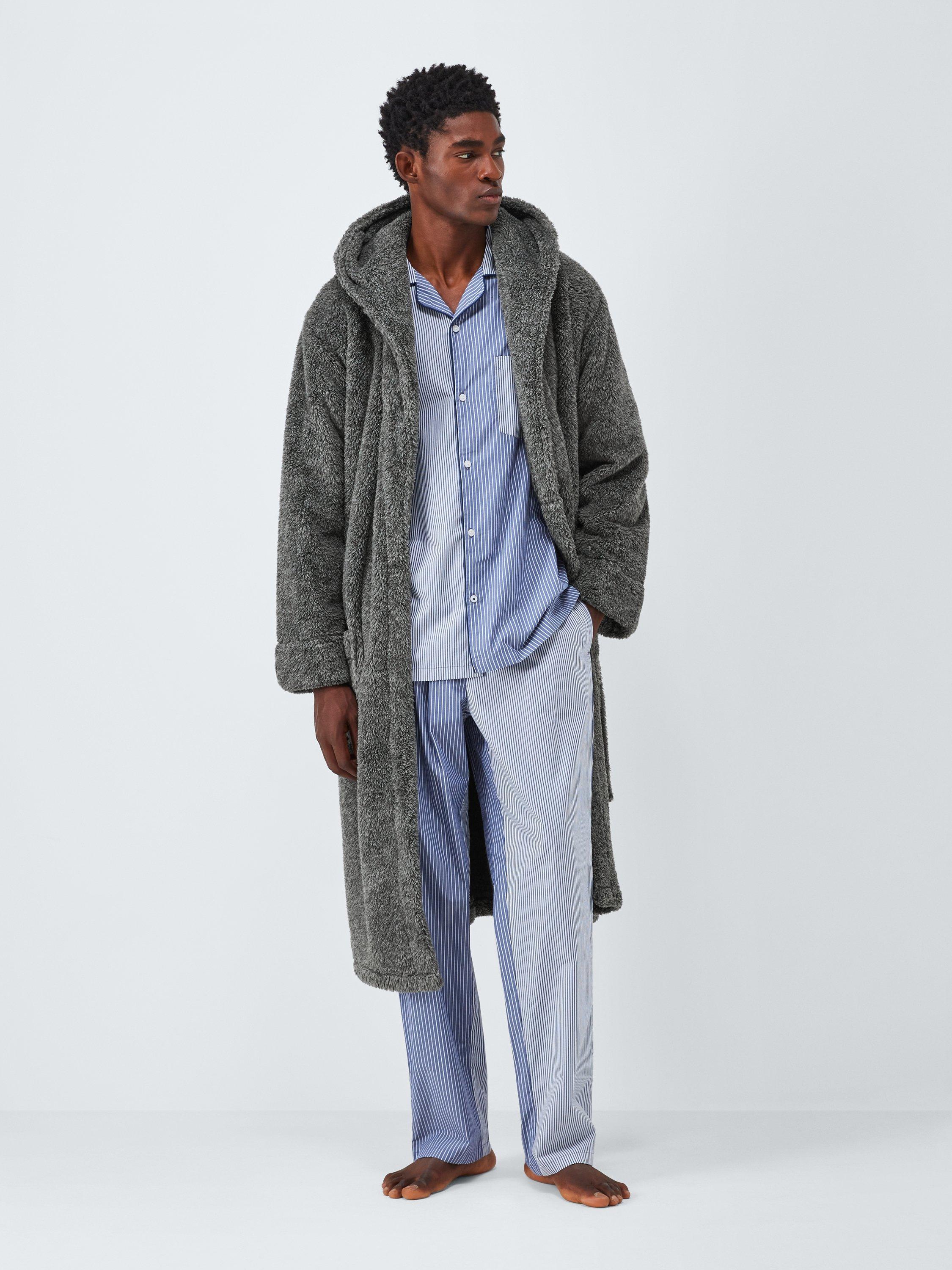 Product image 3 of 6, which shows John Lewis High Pile Fleece Robe, Charcoal, S