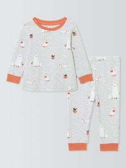 John Lewis Baby Ghost Pyjamas, Grey, Grey