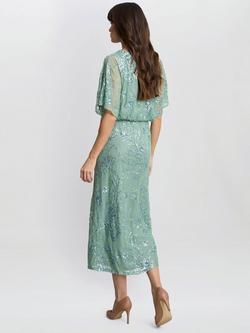 Gina Bacconi Ava Sequin Maxi Dress, Sage - view 2, Sage