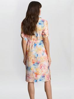 Gina Bacconi Aubree Floral Shirt Dress, Multi - view 2, Multi