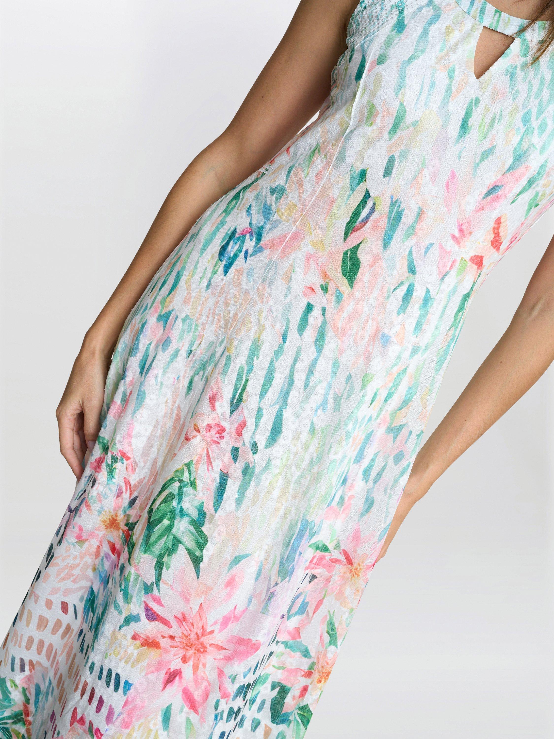 Product image 5 of 7, which shows Gina Bacconi Brooklyn Watercolour Floral Dress, Multi, S